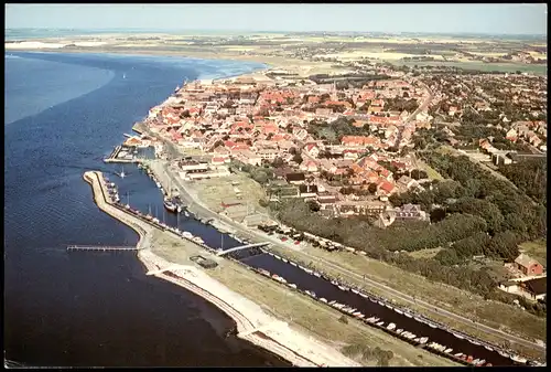 Postcard Løgstør Servicebygningen ved Løgstør Havn. Luftbild 1981