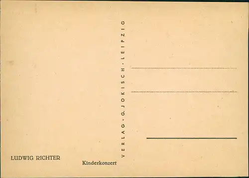 Ansichtskarte  Künstlerkarte Künstler LUDWIG RICHTER: Kinderkonzert 1940