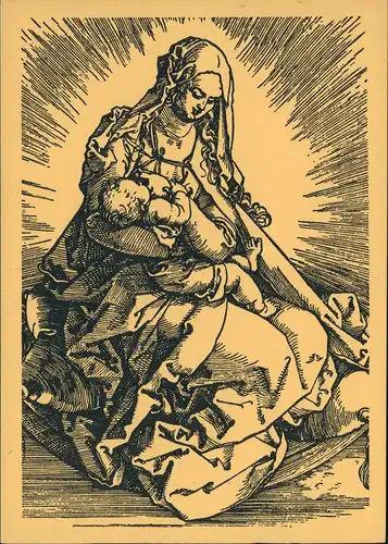 Künstlerkarte Künstler ALBRECHT DÜRER: Titelblatt zum Marienleben 1940