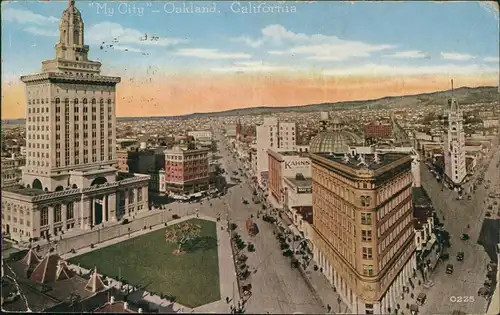 Postcard Oakland City View (Ortsansicht) 1921