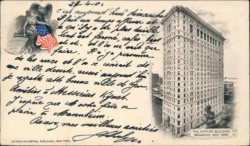 Postcard Manhattan-New York City The Empire Building 1898