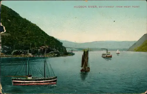 .USA United States of America HUDSON RIVER, SOUTHWEST FROM WEST POINT 1911