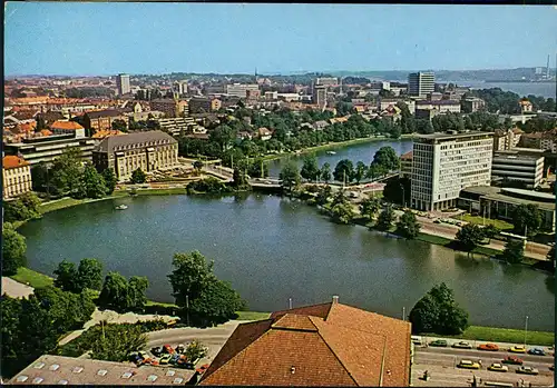 Ansichtskarte Kiel Panorama-Ansicht Blick vom Rathausturm 1970