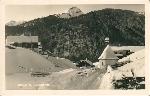 Ansichtskarte Berwang Panorama im Winter mit Abendspitze 1940