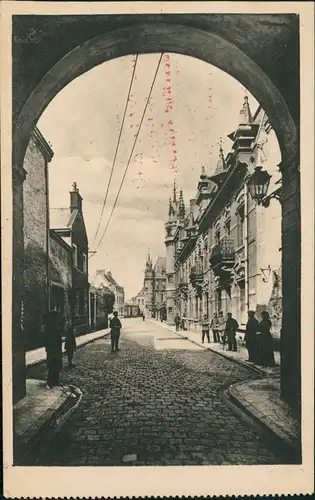 CPA Douai Dowaai Durchblick  Pariserstrasse 1917  Feldpost Minen Werfer Bat.