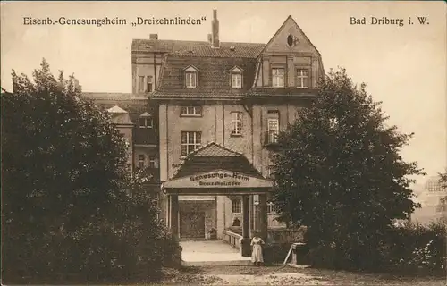 Ansichtskarte Bad Driburg Eisenb.-Genesungsheim "Dreizehnlinden" 1913