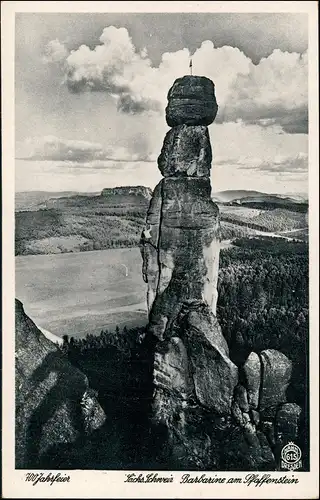 Sächsische Schweiz - Barbarine am Pfaffenstein 1937 Walter Hahn:615