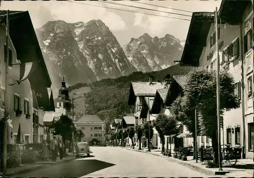 Ansichtskarte Kuchl Marktstraße g. d. Hohen Göll 1950