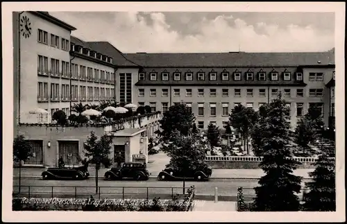 Ansichtskarte Oberschlema-Bad Schlema Kurhaus, Autos 1932