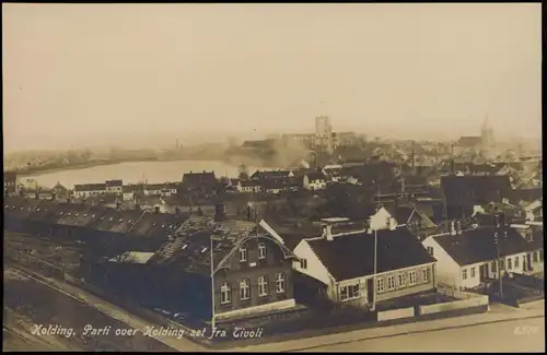 Kolding Parti over Kolding set fra Tivoli - Straßen Fotokarte 1922