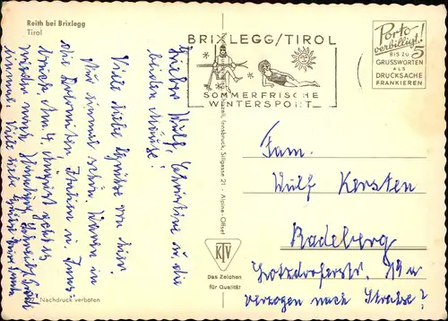 Ansichtskarte Reith bei Seefeld Umland-Ansichten Reith bei Brixlegg 1975