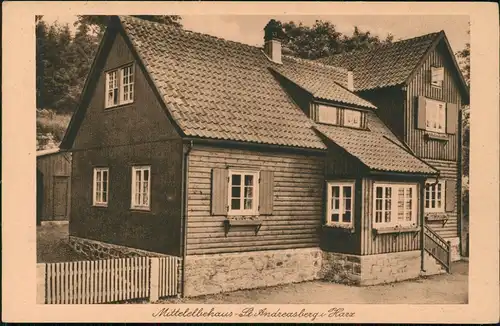 Ansichtskarte Sankt Andreasberg-Braunlage Mittelelbehaus 1928