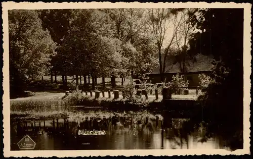 Postcard Mārciena Lettland Stadtpartie - Latvia 1937  gel. Stempel Plivinas Riga