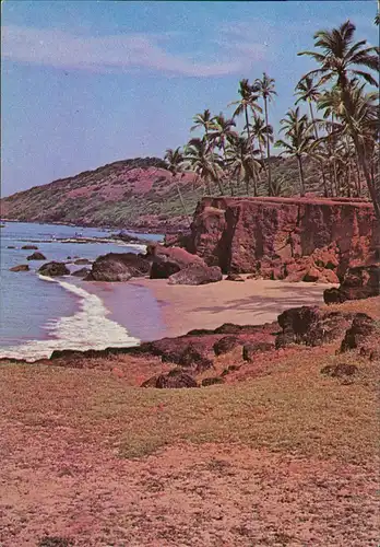 Postcard .Indien ANJUMAN BEACH-GOA (INDIA) 1970