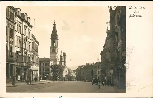 Ansichtskarte Zittau Johanneum, Straße 1939  gel. 1951