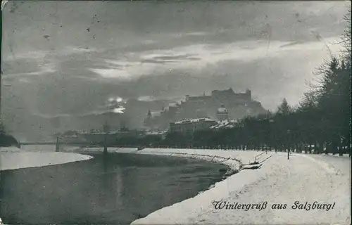 Ansichtskarte Salzburg Winterpartie 1926