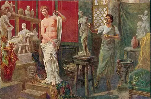 Künstlerkarte Arpád V. Molnár-Trill Venus von Milo Erotik 1912