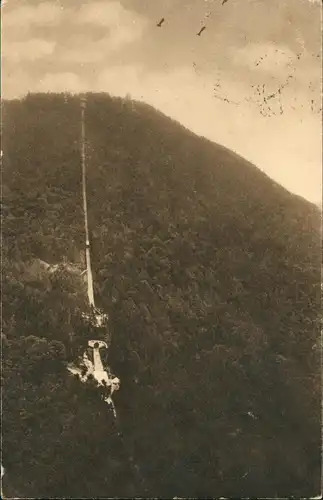 Ansichtskarte Baden-Baden Merkurbahn Luftbild vom Zeppelin 1922