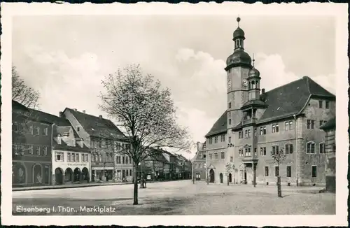 Ansichtskarte Eisenberg (Thüringen) Marktplatz 1939