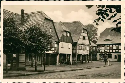 Ansichtskarte Hirschfelde-Zittau Historische Laubengänge 1956