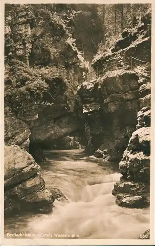 Ansichtskarte Tiefenbach-Oberstdorf (Allgäu) Breitachklamm - Fotokarte 1936
