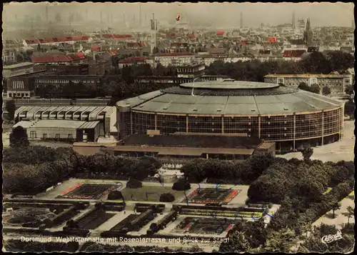 Ansichtskarte Dortmund Westfalenhalle (Luftaufnahme) 1960