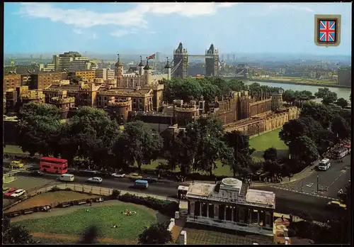 Ansichtskarte London Panorama-Ansicht: Tower of London, Tower Bridge 1993