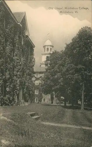 Postcard Middlebury Vermont Old Chapel 1947