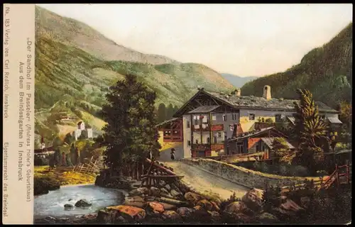 Cartoline St. Leonhard in Passeier Sandhof Südtirol 1912  rückseitig Geschäft