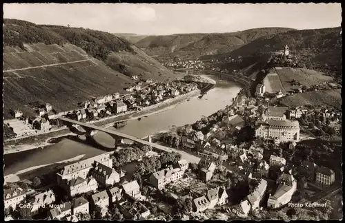 Ansichtskarte Cochem Kochem Totale - Brücke, Fotokarte 1956