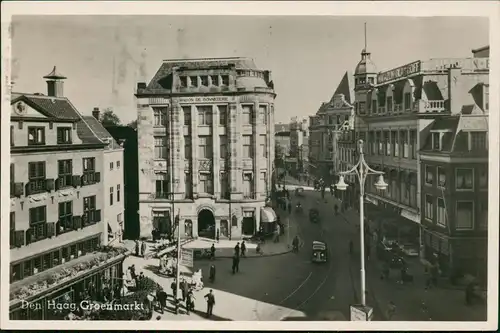 Postkaart Den Haag Den Haag Groenmarkt 1950