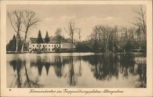 Ansichtskarte Altengrabow Truppenübungsplatz Kommandantur Bz. Magdeburg 1937