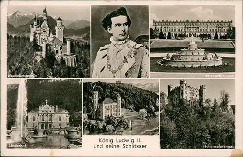 MB König Ludwig II. und seine Schlösser 1956  gel. an Prinz Pierre Wolkonsky