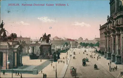 Berlin National-Denkmal Kaiser Wilhelm I. 1915  gel. an Prinz Pierre Wolkonsky