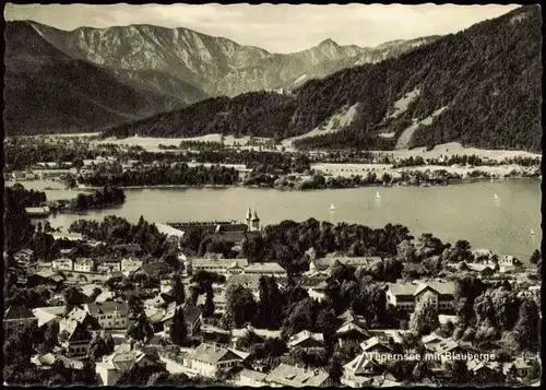 Ansichtskarte Tegernsee (Stadt) Panorama-Ansicht Tegernsee mit Blauberge 1966