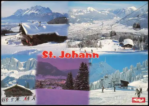 St. Johann in Tirol Panorama-Ansichten Wintergrüsse (Mehrbildkarte) 2010