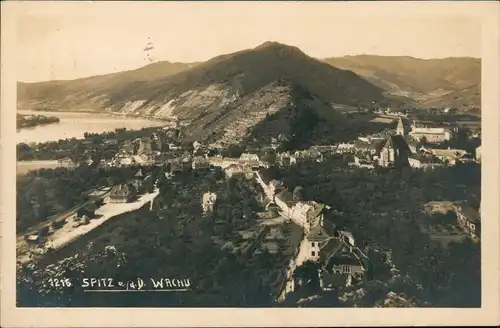 Ansichtskarte Spitz (Niederösterreich Donau) Stadtblick - Fotokarte 1929