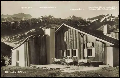 Ansichtskarte Bad Kohlgrub Hörnlehütte (1390 m) Zugspitze 2964 m 1965