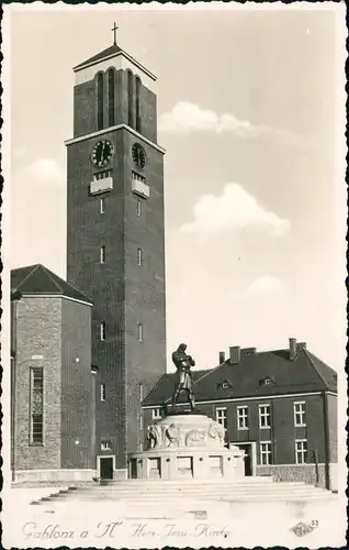 Postcard Gablonz (Neiße) Jablonec nad Nisou Herz-Jesu-Kirche 1940