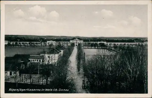 Ansichtskarte Wels (Oberösterreich) Alpenjägerkaserne 1924