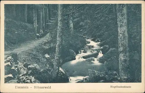 Markt Eisenstein Železná Ruda Riegelbachschlucht Böhmerwald 1922