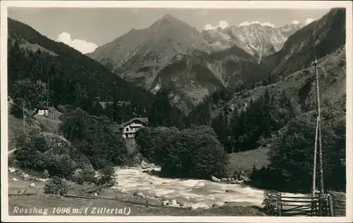 Ansichtskarte .Tirol Zillertal -Tirol Rosshag, Fotokarte 1930