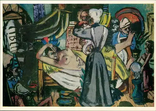 Künstlerkarte Gemälde von Max Beckmann (1884-1950) "Geburt" 1980