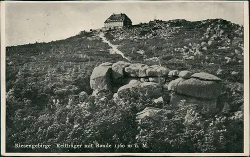 Postcard Hirschberg (Schlesien) Jelenia Góra Reifträgerbaude 1938