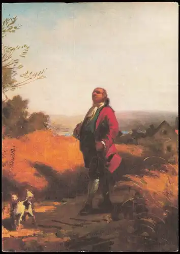 Künstlerkarte: Gemälde / Kunstwerke Carl Spitzweg Der Gutsherr 1974