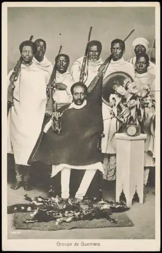Ansichtskarte  Militär Propaganda Africa Afrika Groupe de Guerriers 1928