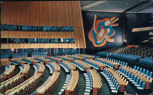 New York City United Nations Headquarter A view  General Assembly Hall 1958