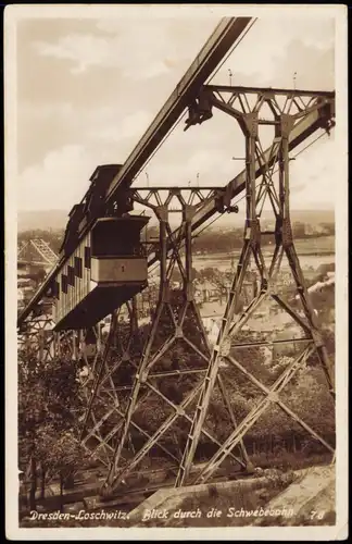 Ansichtskarte Loschwitz-Dresden Schwebebahn - Fotokarte 1932