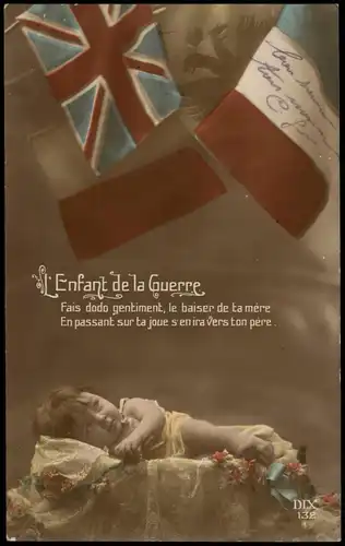 .Frankreich Patriotika Frankreich France Enfant de la Guerre. Militaria 1916