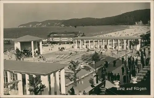 Binz (Rügen) Panorama-Ansicht Foto-Ansicht Strand Ostsee Pavillon 1940